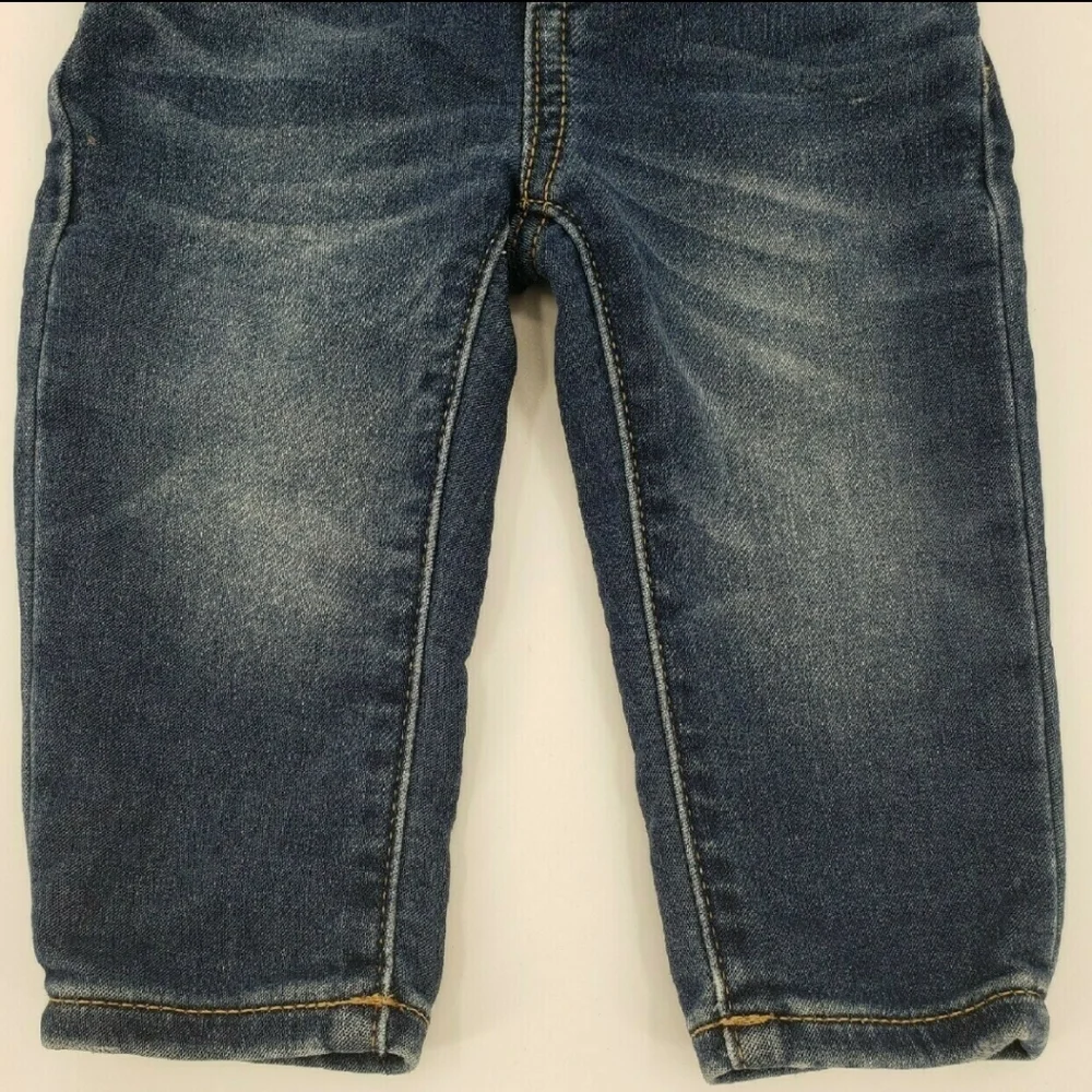 Gap Jeans My 1st Easy Slim Stretch Denim Size 3-6mo Elastic Rib Knit Waistband